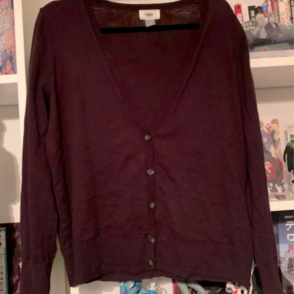 dark brown/purple cardigan